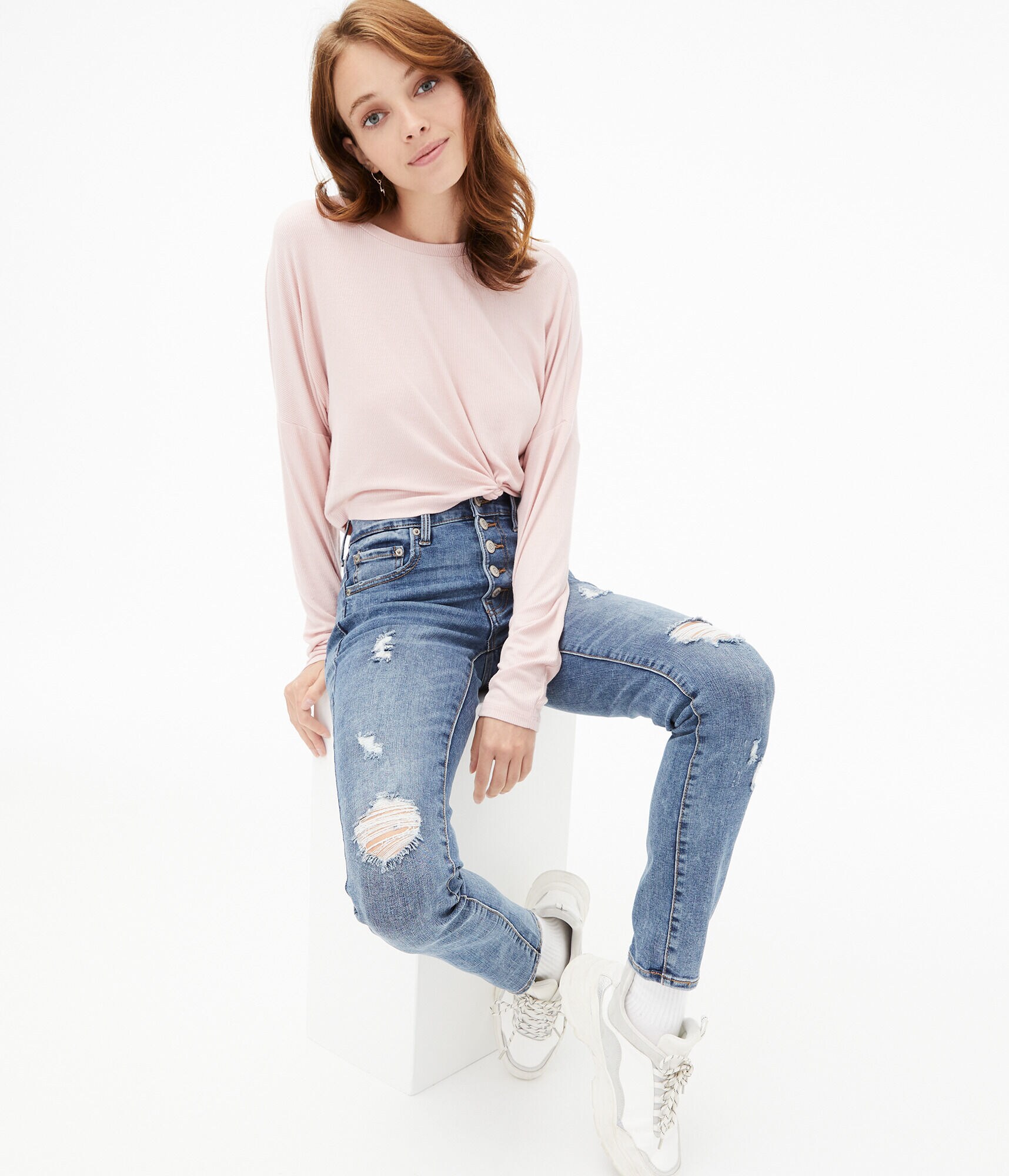 Long Sleeve Seriously Soft Cropped Slouchy Tee