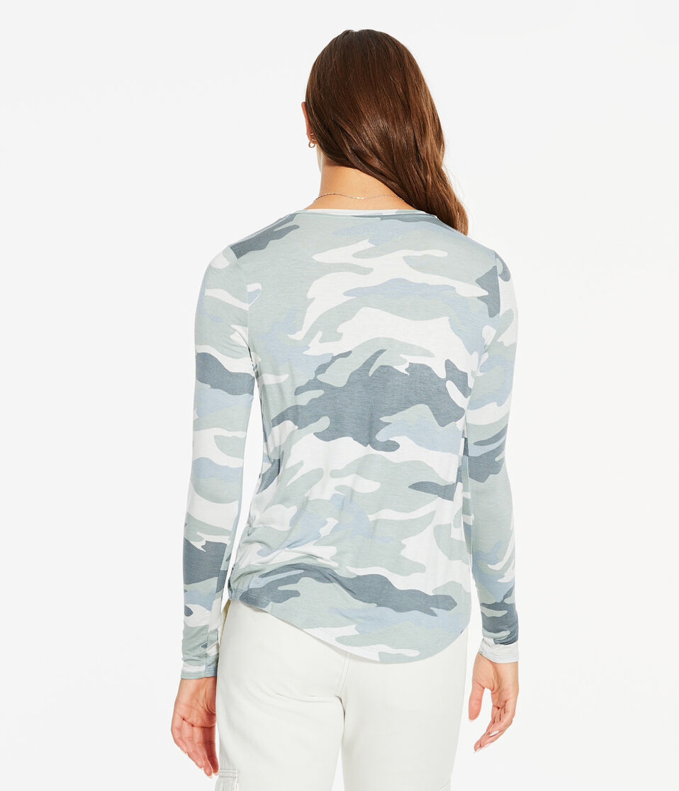 Long Sleeve Seriously Soft Camo Crew Tee