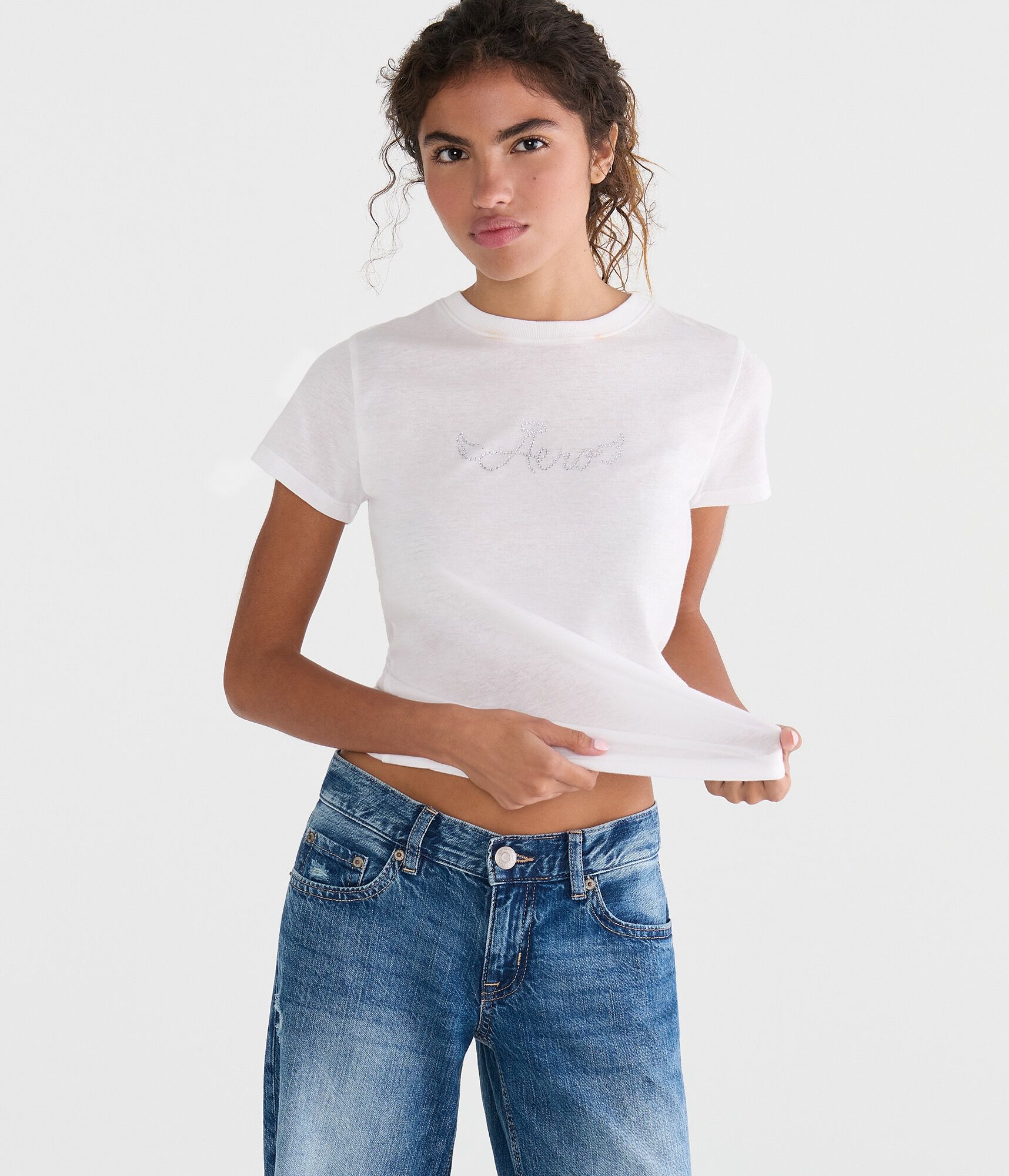 Aero Rhinestone Wings Graphic Tee