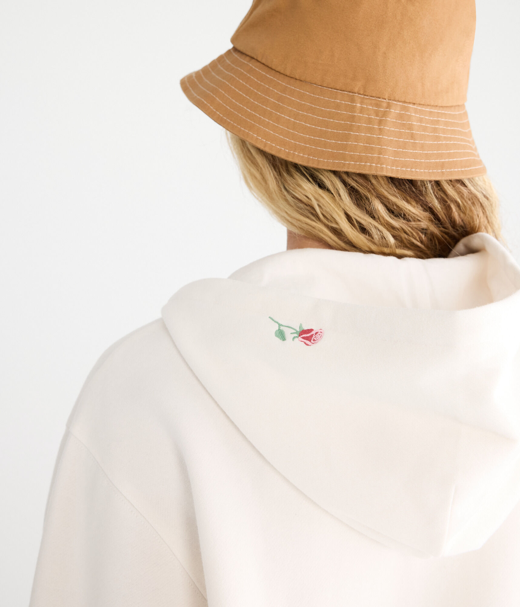 Cloud Soft Roses Oversized Full-Zip Hoodie