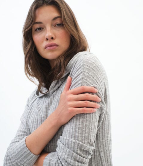 Fuzzy Ribbed Dolman Pullover Hoodie Fuzzy Ribbed Dolman Pullover Hoodie