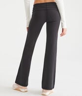 Flare High-Rise Fold-Over Pants