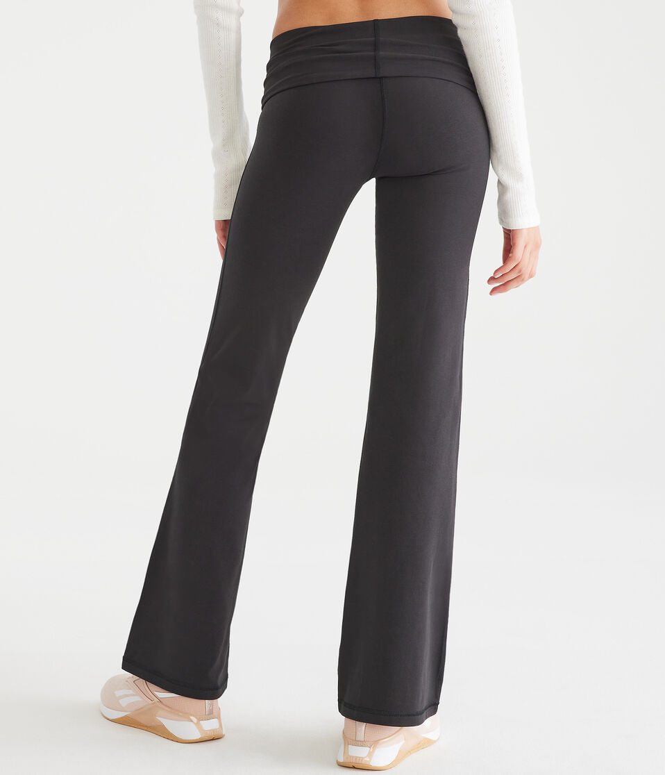 Flare High-Rise Fold-Over Pants