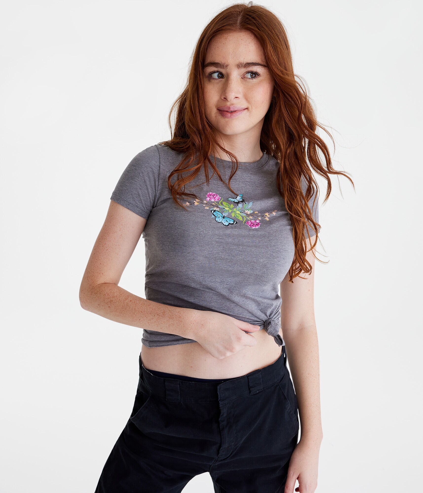 Floral Butterfly Graphic Tee