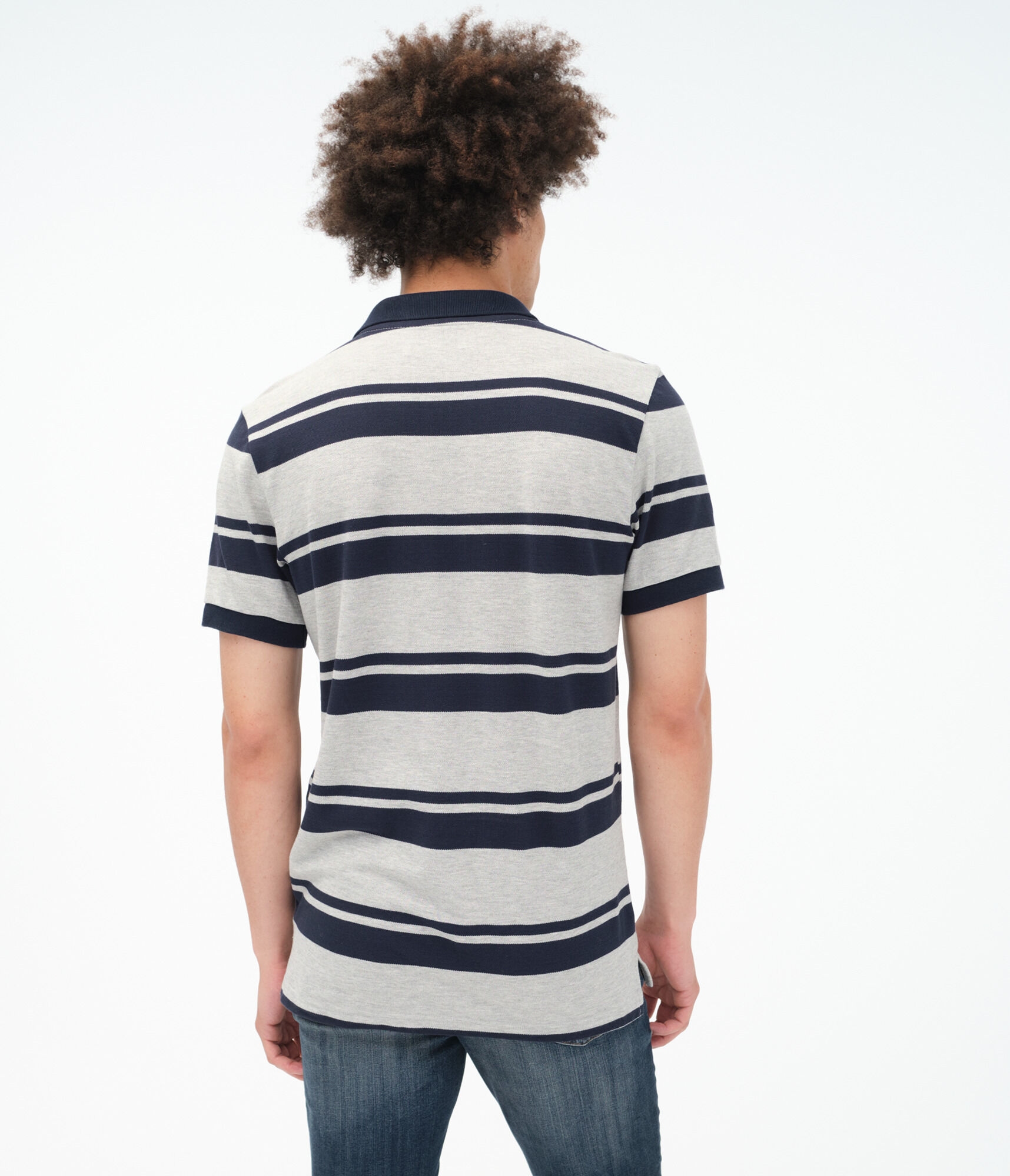 Mixed Stripe Piqu&eacute; Polo