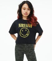 Nirvana Cropped Graphic Tee