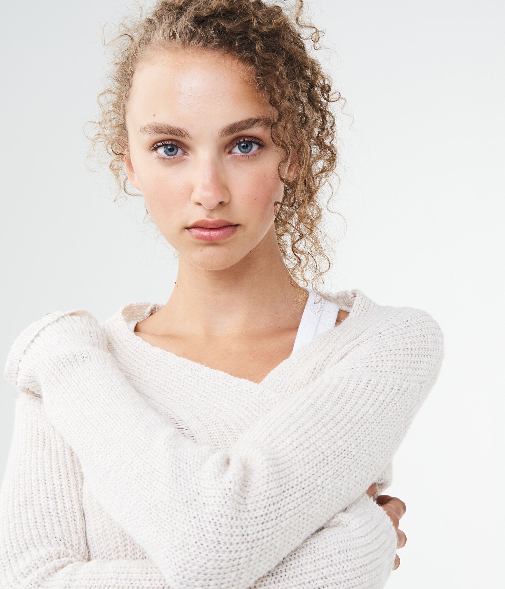 Lace-Up-Back Cardigan