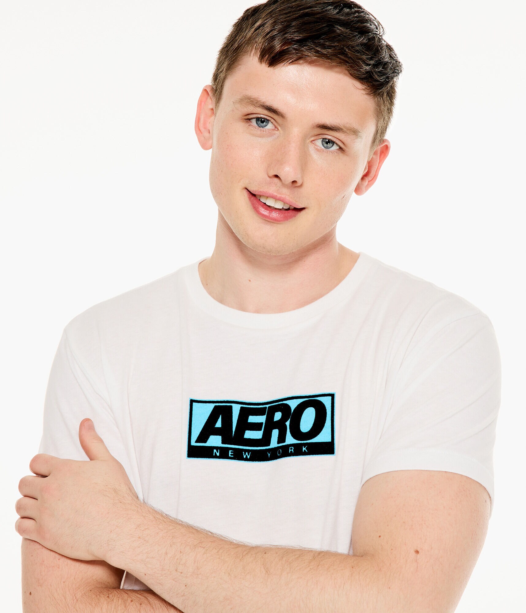 Aero New York Box Logo Graphic Tee