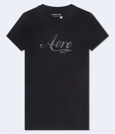 Aero Sequin Logo Graphic Tee Aero Sequin Logo Graphic Tee