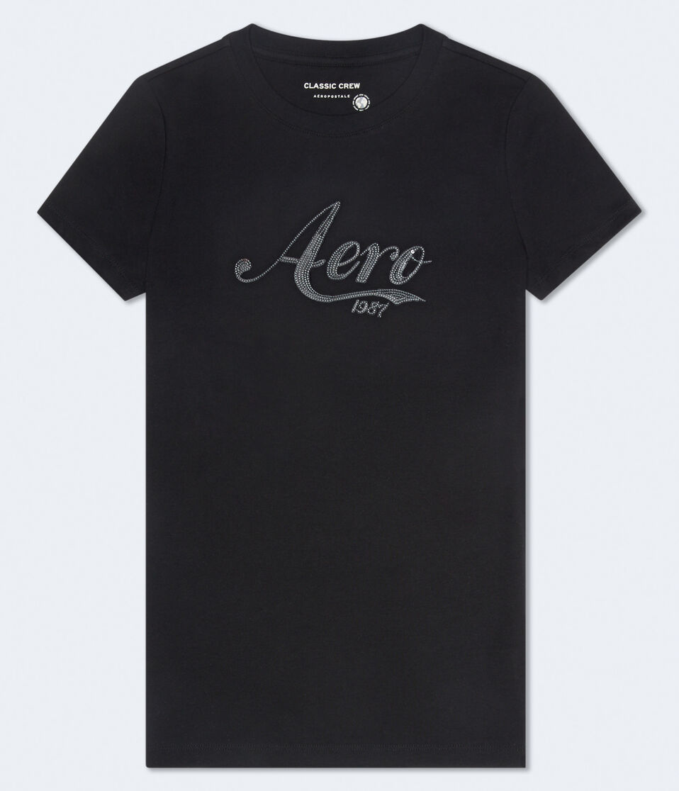 Aero Sequin Logo Graphic Tee