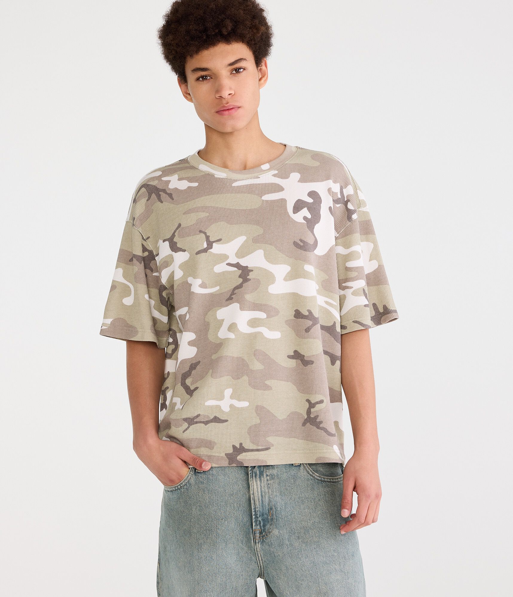 Camo Waffle Crew Tee