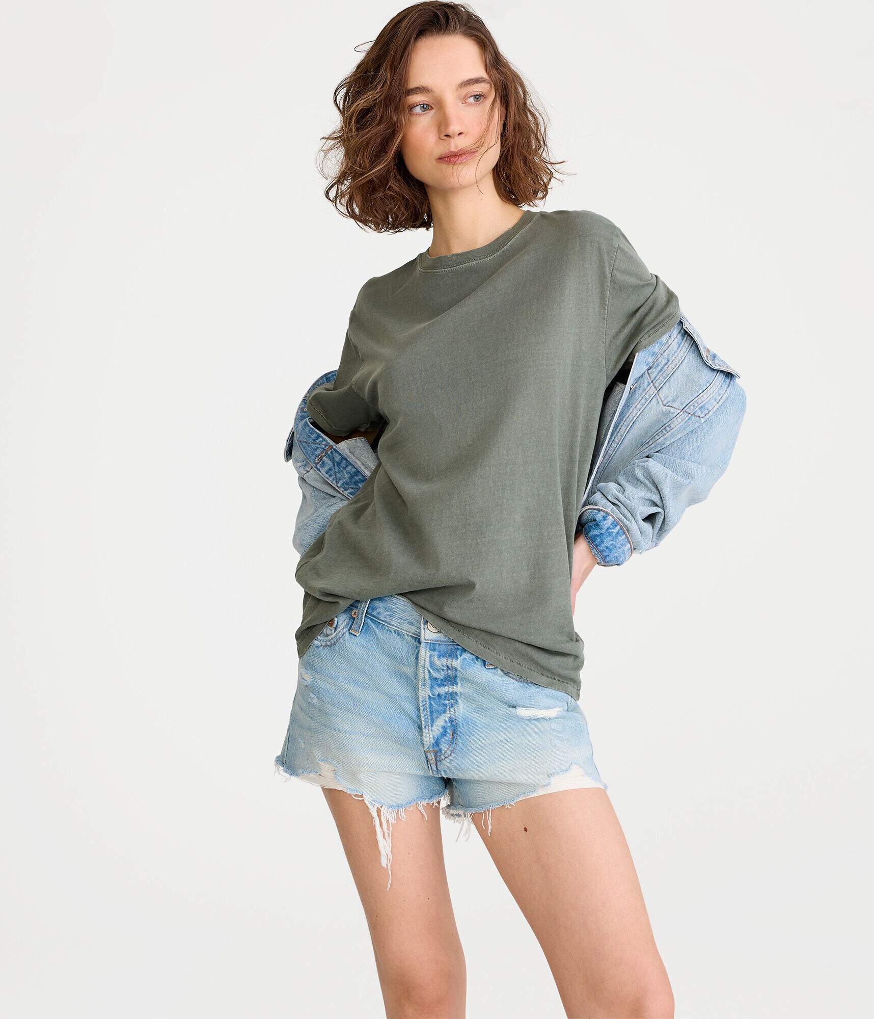 Washed Loose Fit Crew Tee