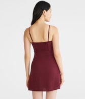 Solid Square-Neck Slip Dress