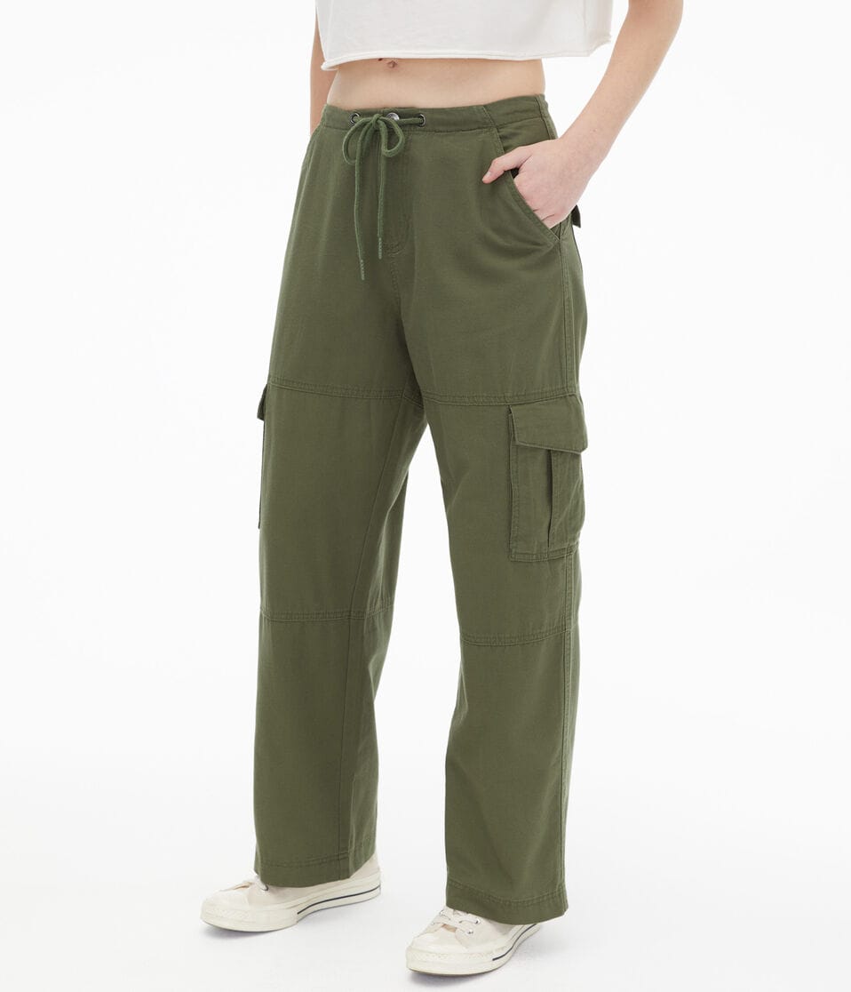 High-Waisted Wide Leg Cargo Pants