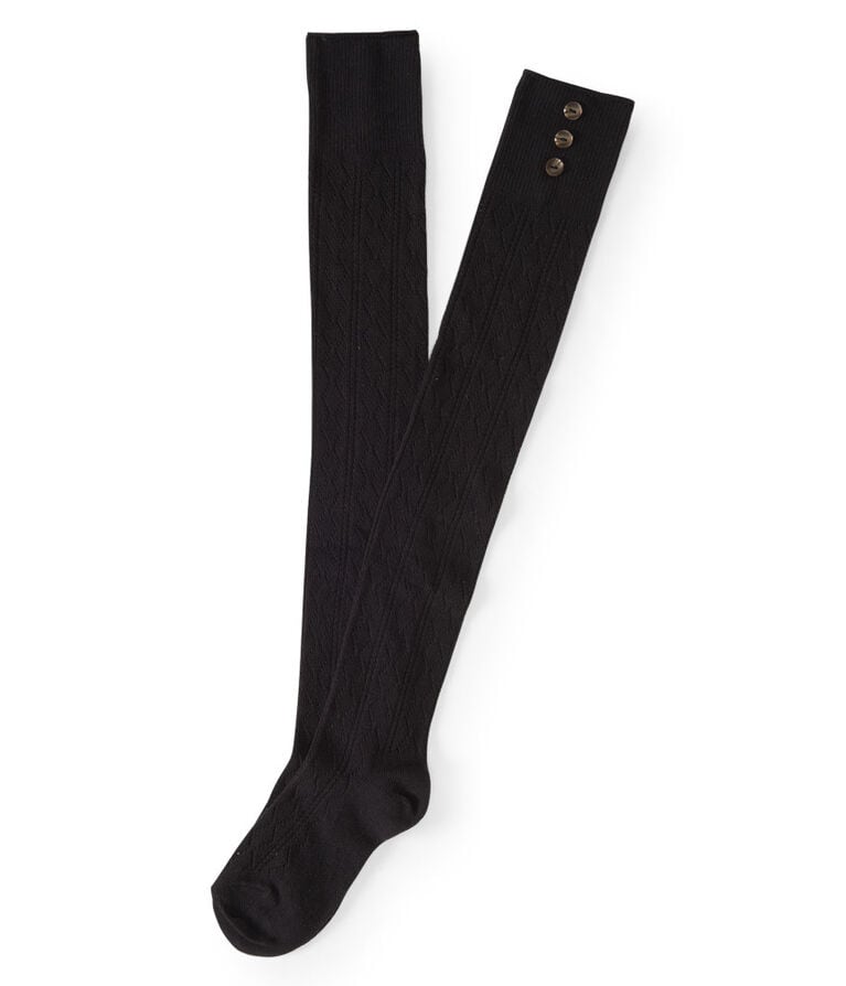 Pointelle Over-The-Knee Socks