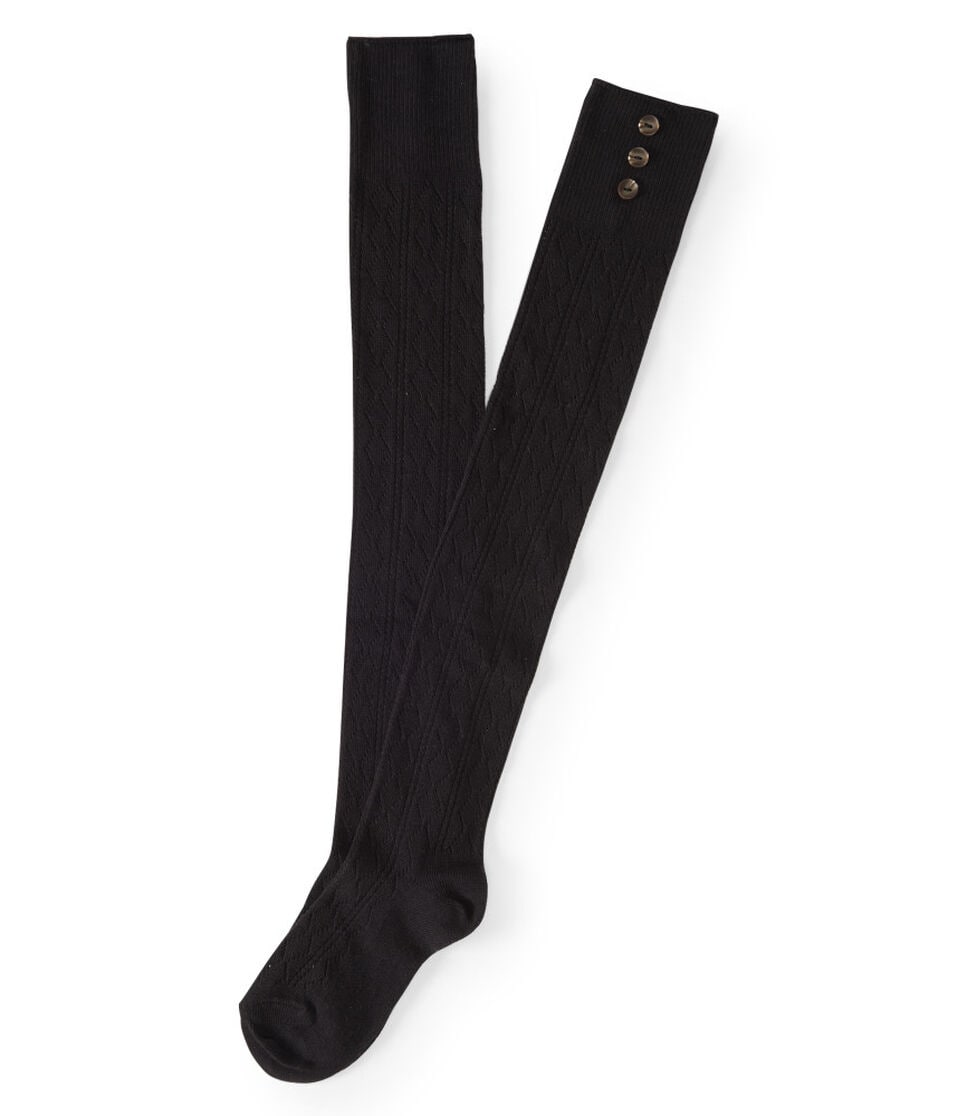 Pointelle Over-The-Knee Socks