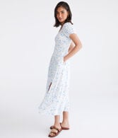 Floral Scoop-Neck Midi Dress