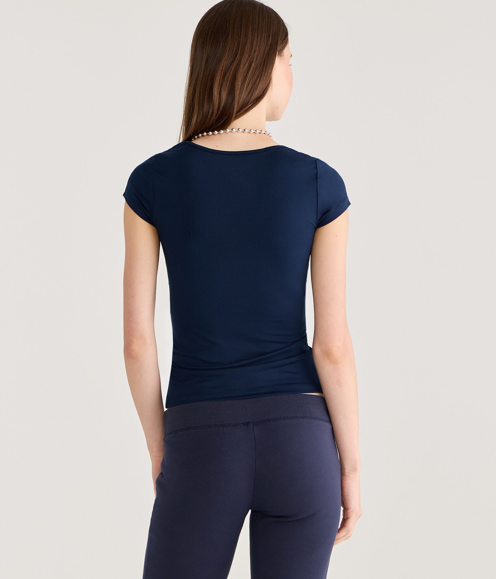Buttery Soft Cinched Scoop-Neck Tee