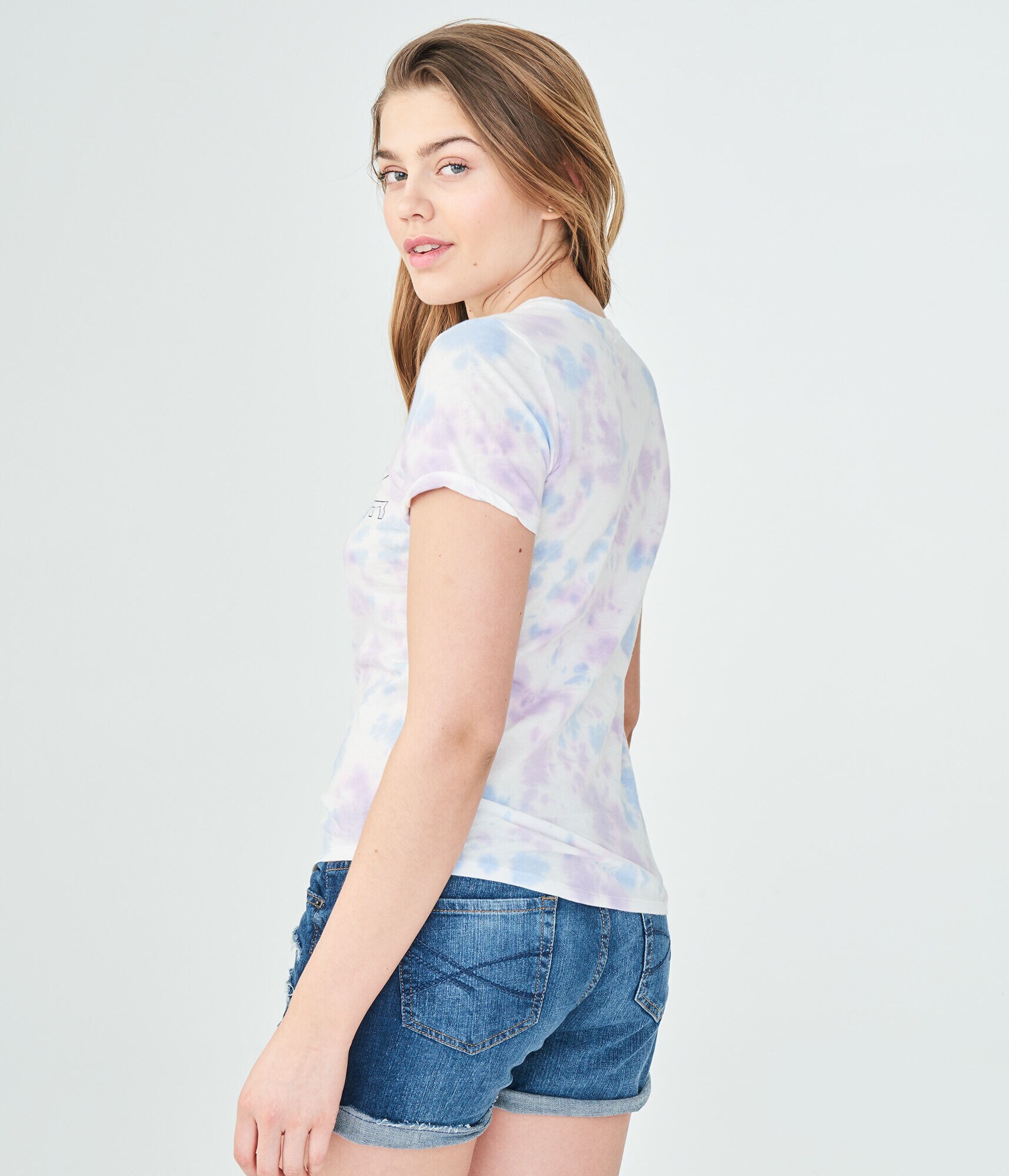 Aeropostale Circle Tie-Dye Relaxed Graphic Tee