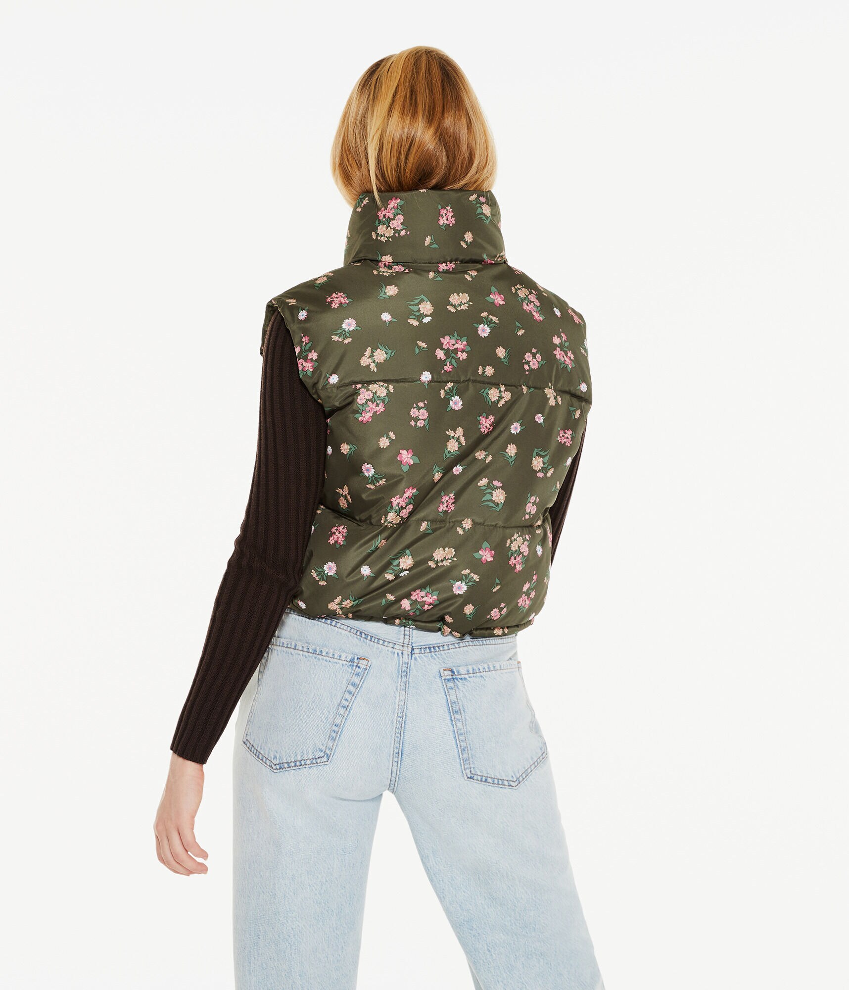 Floral Quilted Puffer Vest