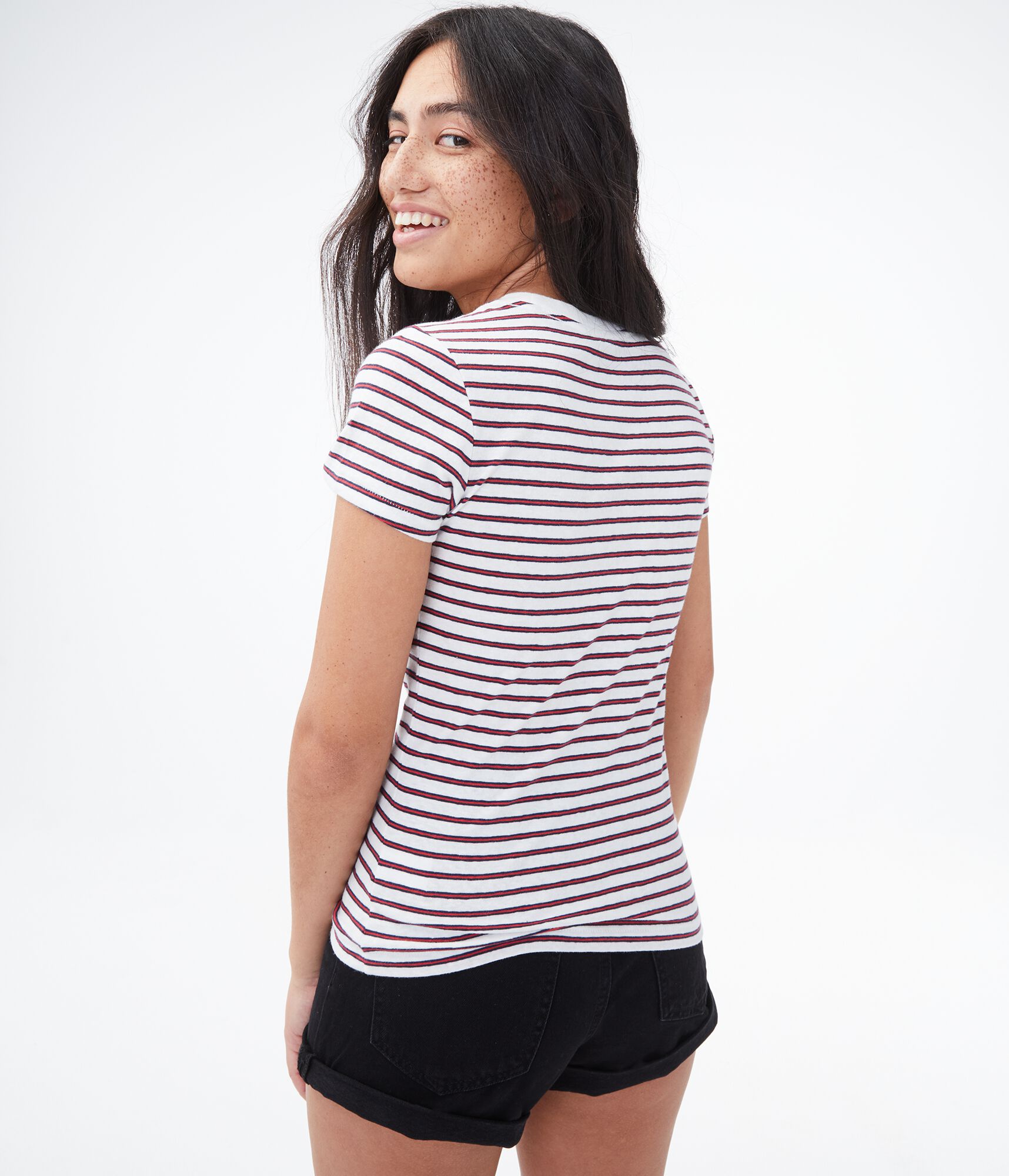Striped '90s Slim Kate Crew Tee