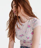 Aero Floral Appliqué Graphic Tee