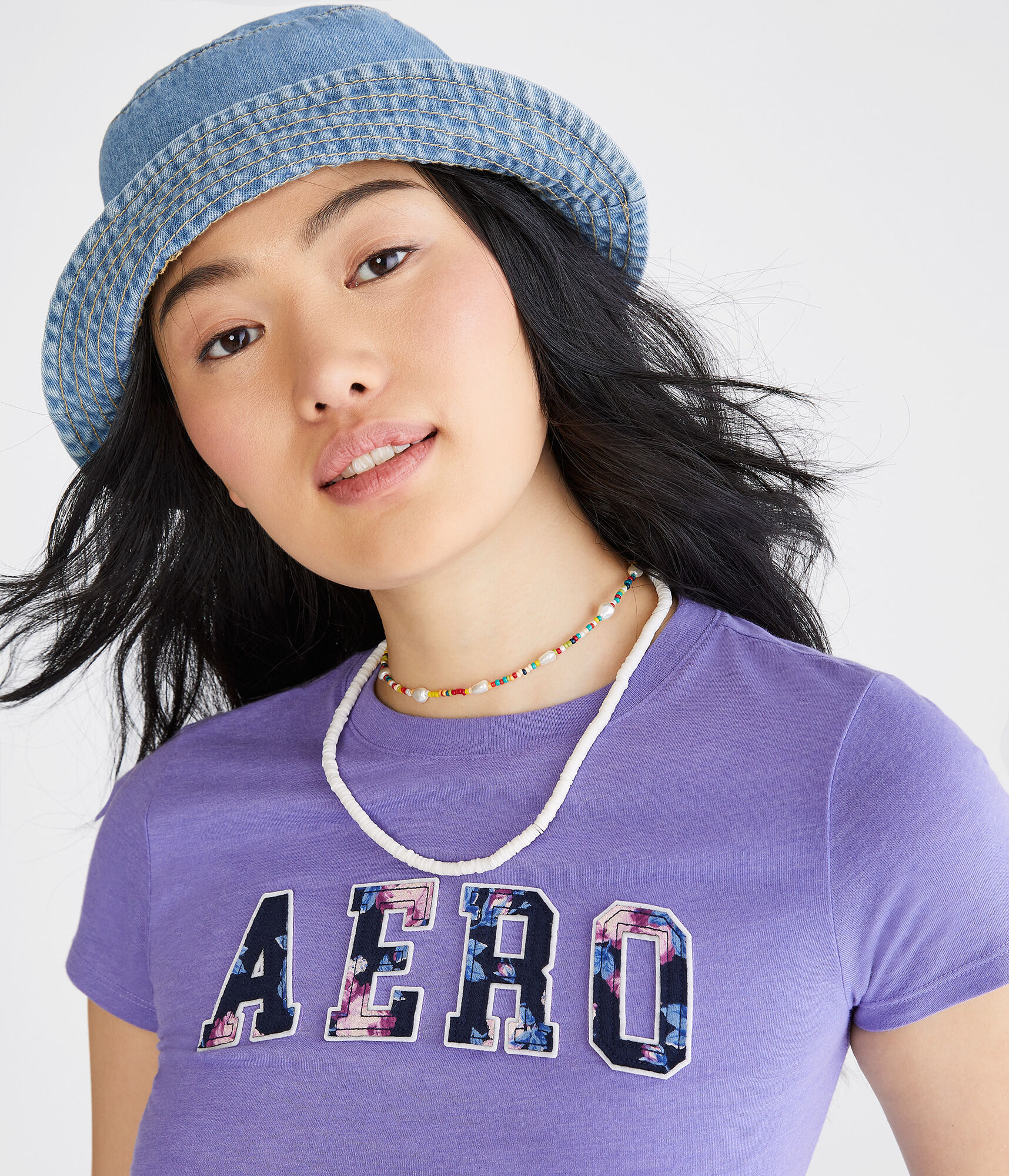 Aero Floral Appliqu&eacute; Graphic Tee