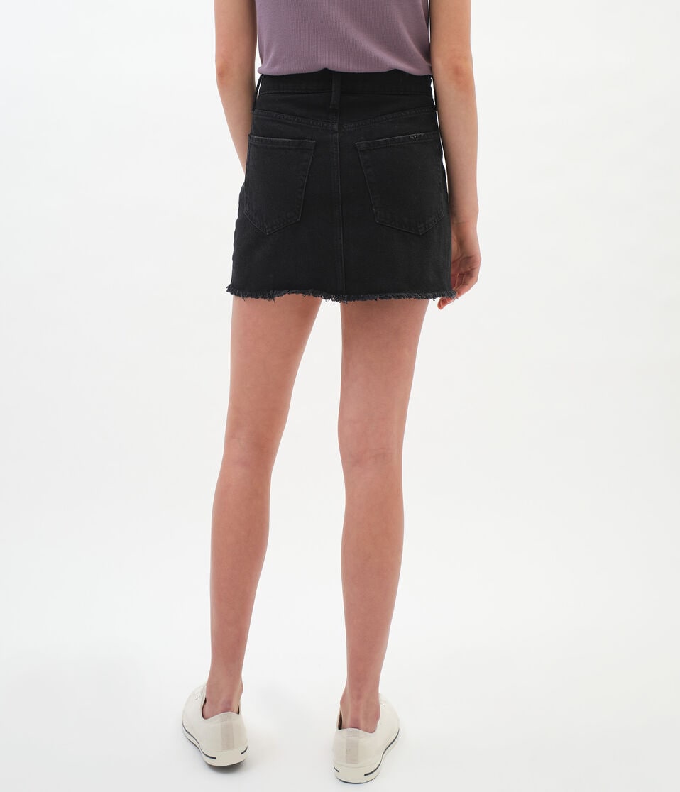 Real Denim High-Rise Mini Skirt