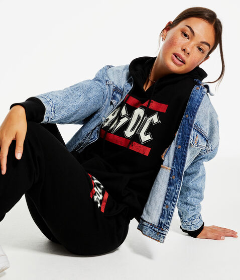 AC/DC Oversized Pullover Hoodie AC/DC Oversized Pullover Hoodie