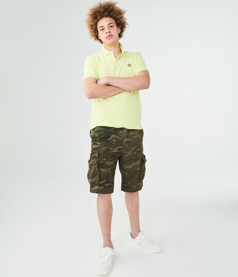 A87 NY Solid Stretch Piqué Polo