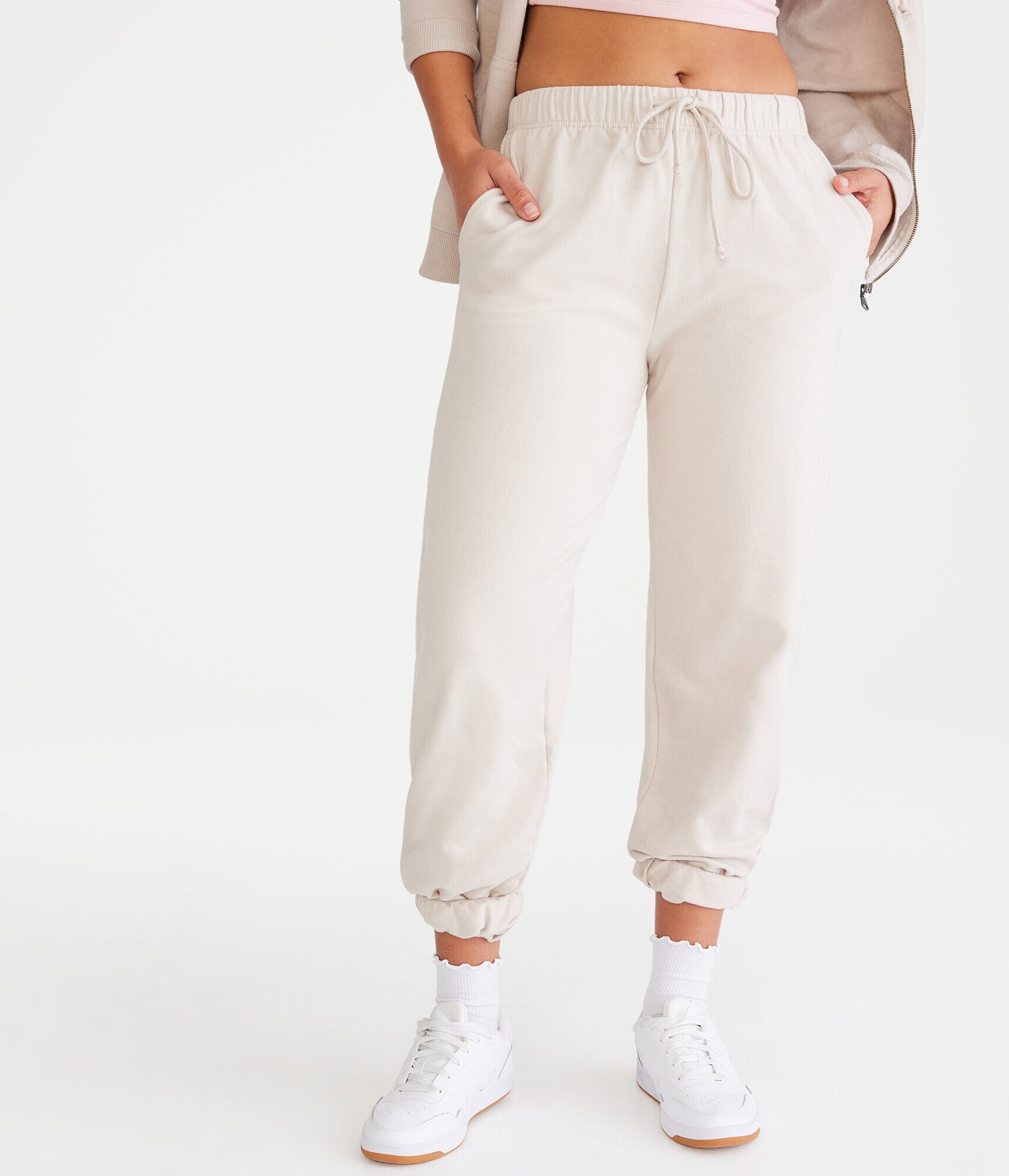 Slouchy High-Rise Cinched Sweatpants