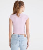 Seriously Soft Ribbed Scoop-Neck Baby Tee
