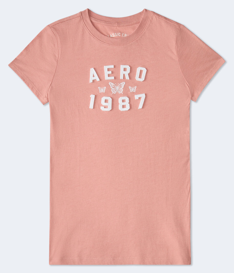 Aero 1987 Butterfly Appliqué Graphic Tee