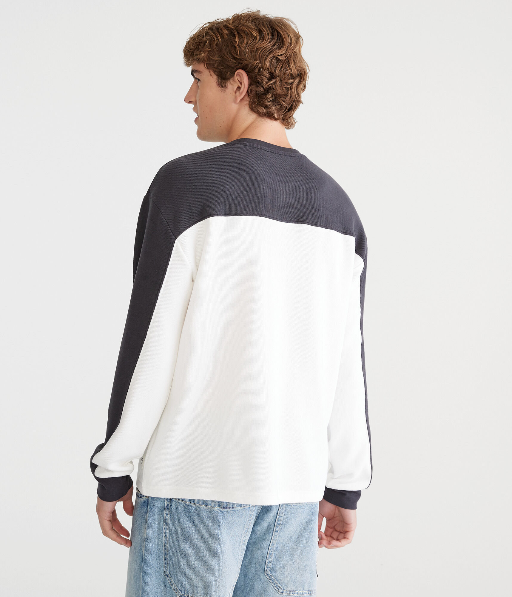 Long Sleeve Retro Colorblocked Stripe Crew Tee