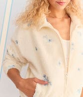 Demetra for Aero Floral Full-Zip Sherpa Jacket
