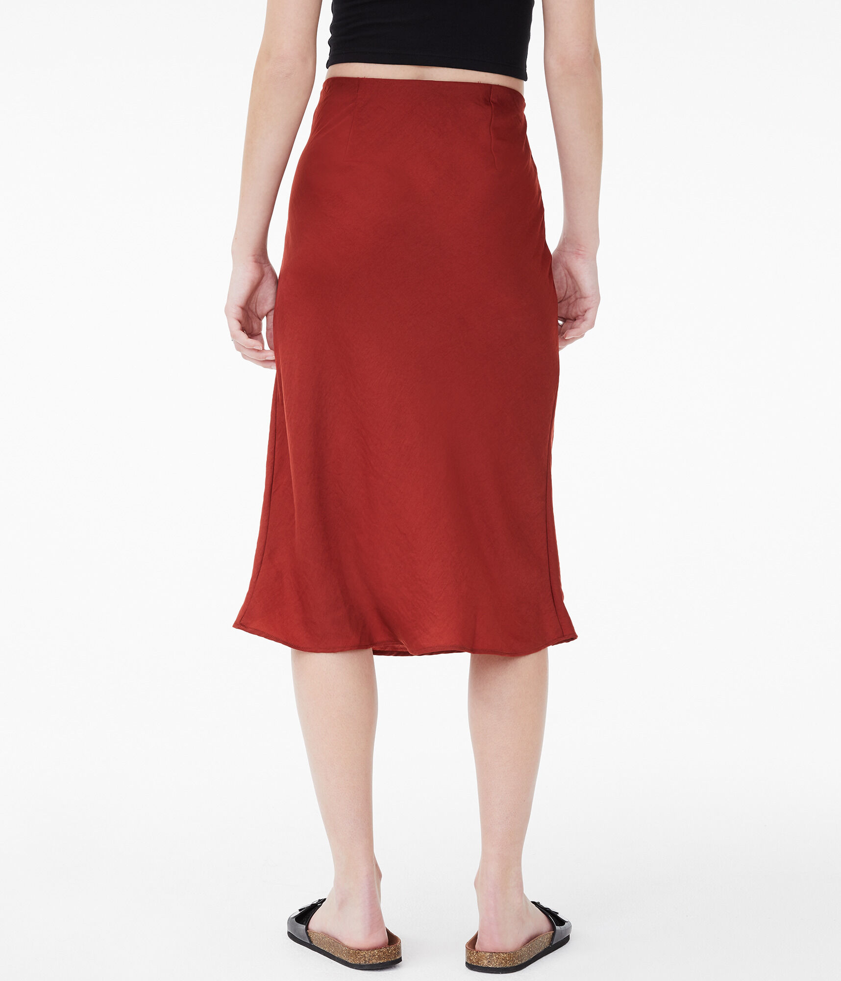 Satin Midi Skirt