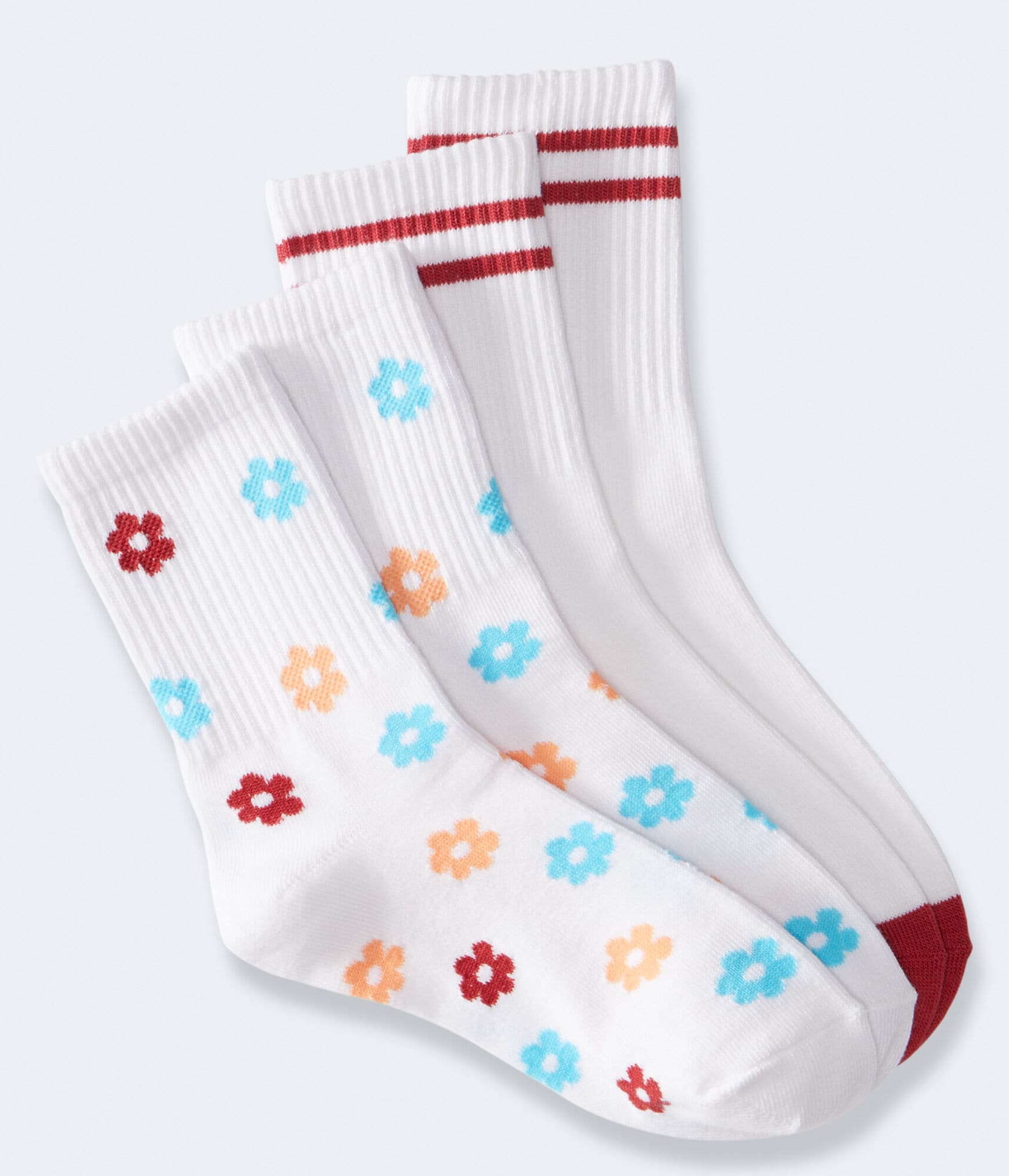 Daisies &amp; Stripes Crew Sock 2-Pack