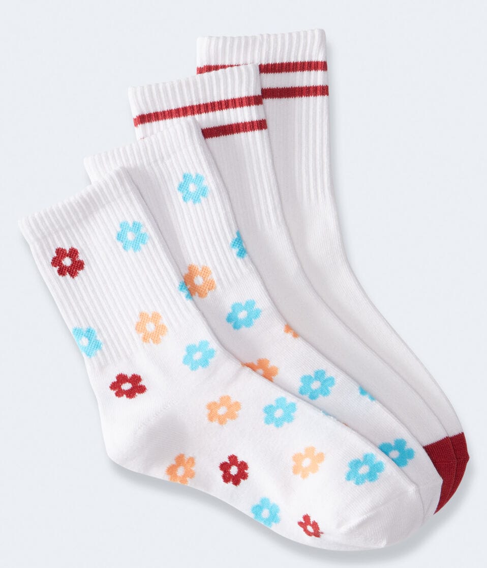 Daisies & Stripes Crew Sock 2-Pack