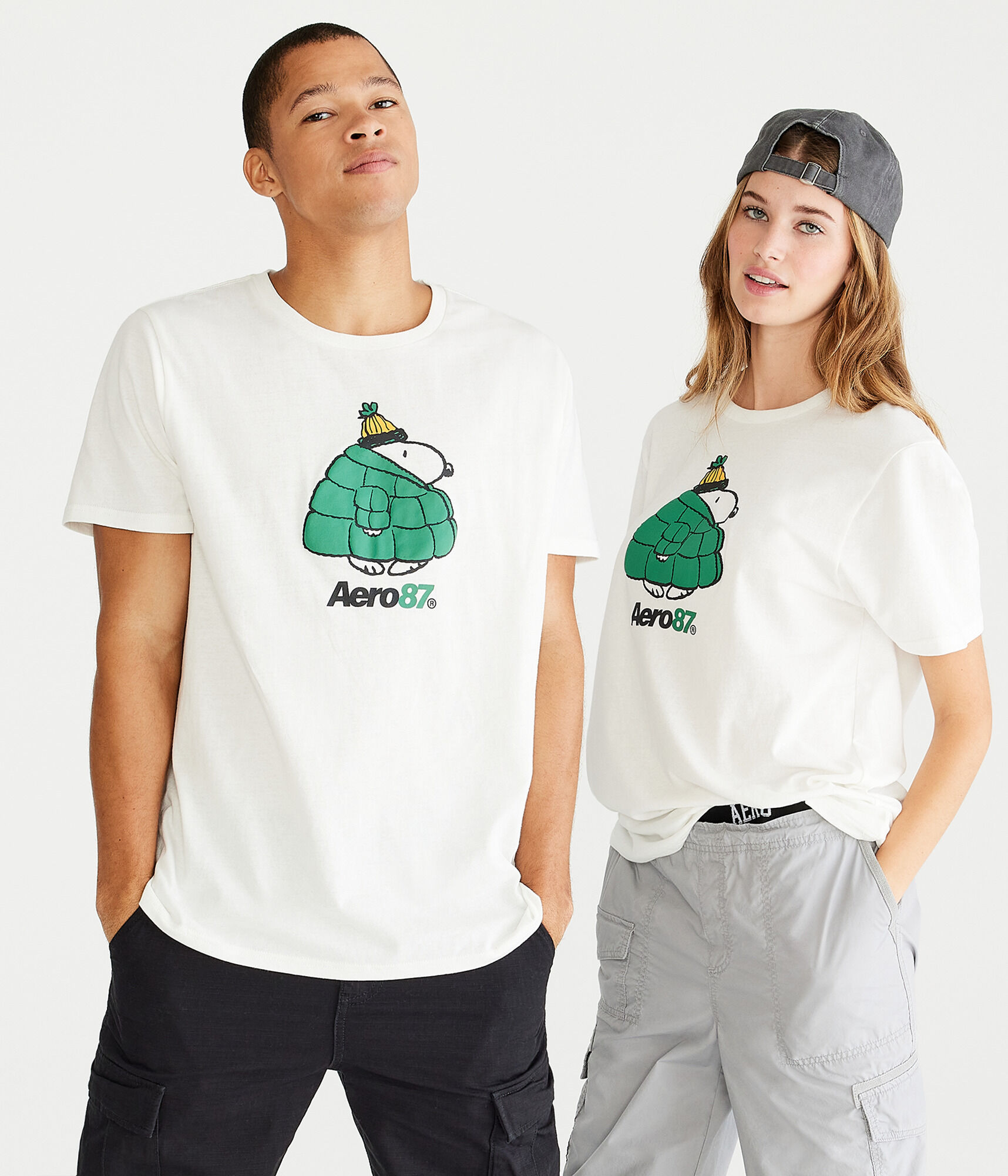 Peanuts&reg; | A&eacute;ropostale Snoopy Puffer Jacket Graphic Tee