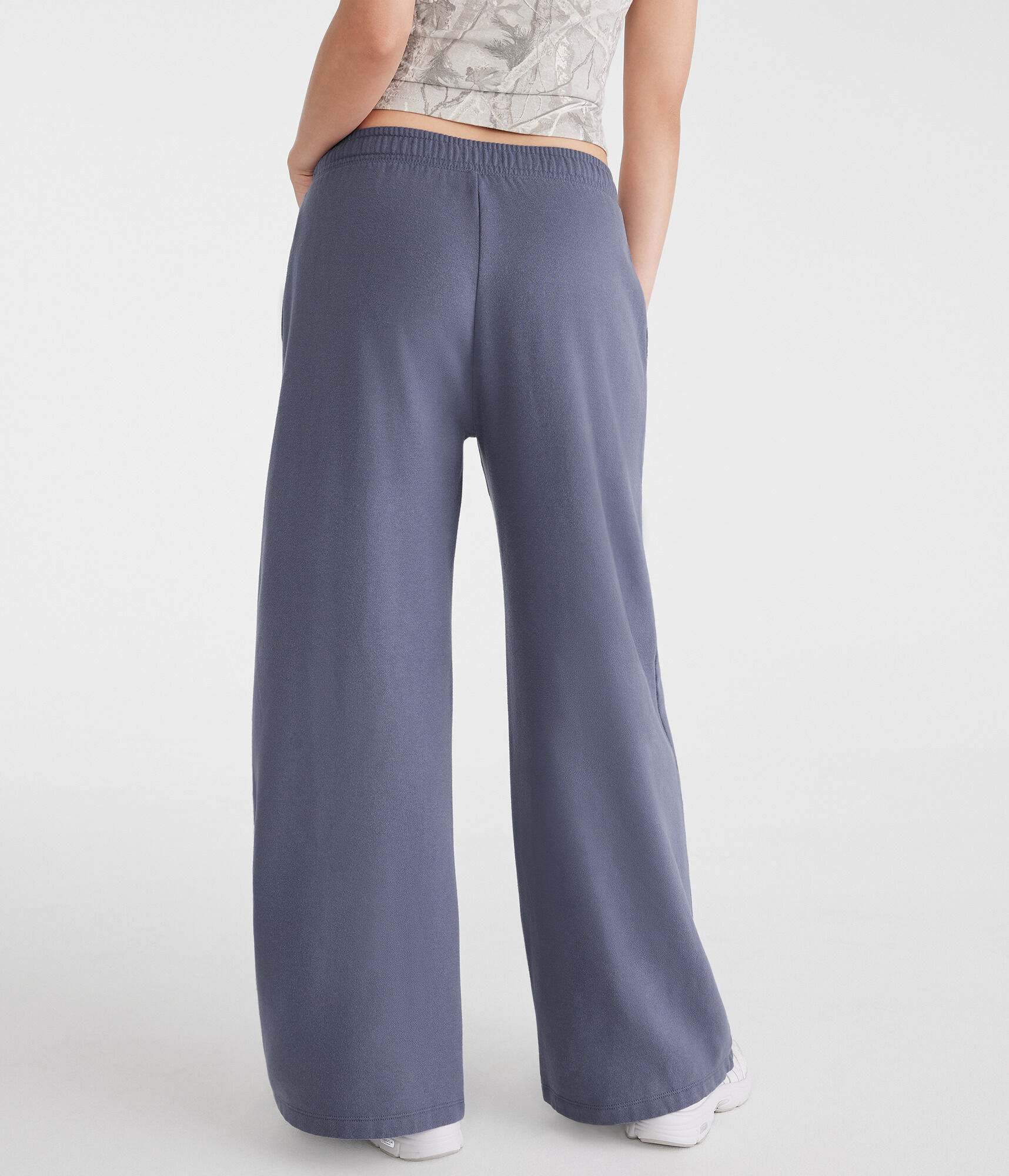 Mid-Rise Wide Leg Sweatpants