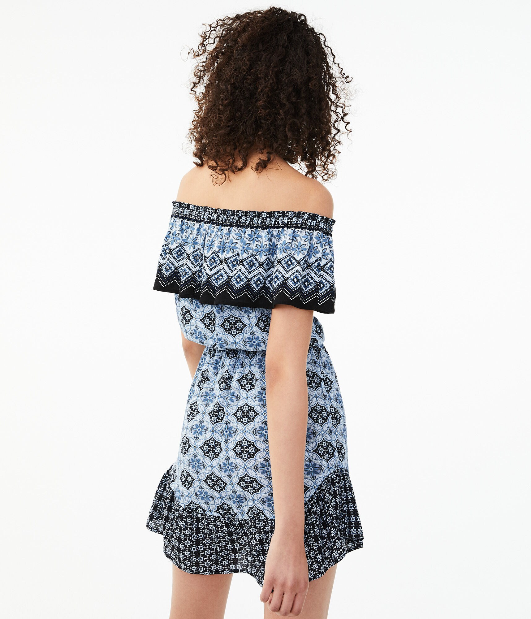 Floral Ruffle Off-The-Shoulder Dress