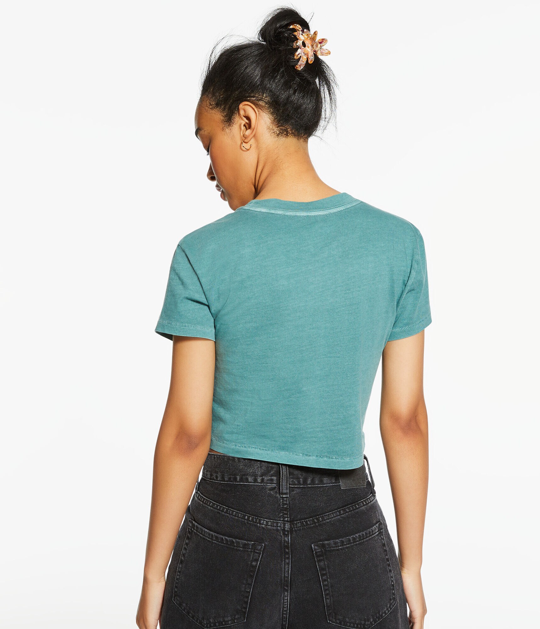 Washed Vintage Cropped Crew Tee