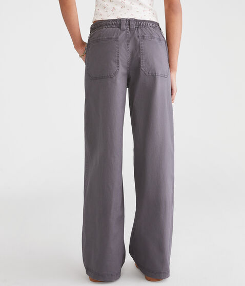 Low-Rise Twill Wide Leg Pants Low-Rise Twill Wide Leg Pants