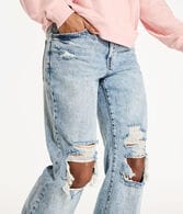 Low-Rise Boyfriend Flare Jean