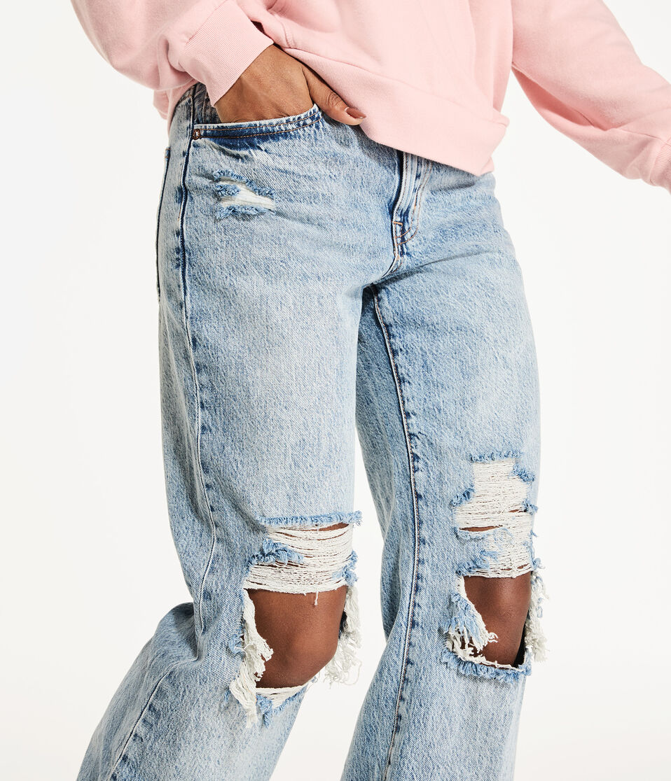 Low-Rise Boyfriend Flare Jean