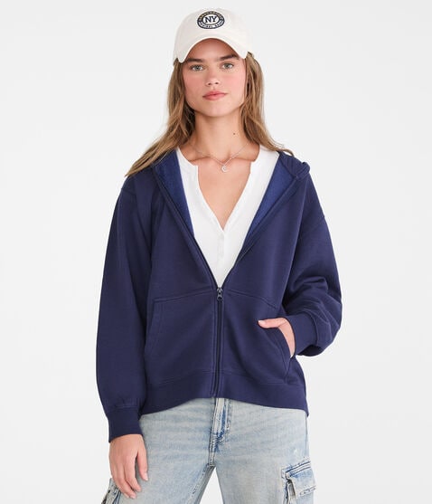 Cloud Soft Oversized Full-Zip Hoodie Cloud Soft Oversized Full-Zip Hoodie