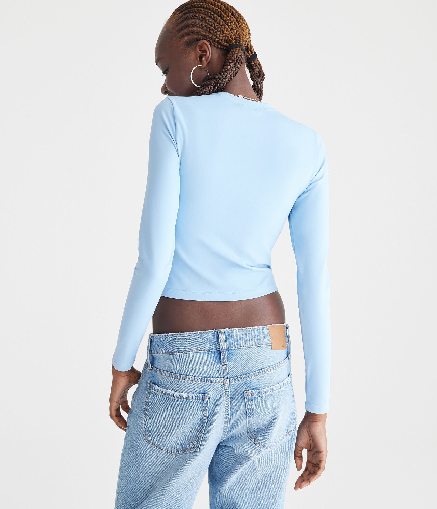 Long Sleeve Air Softspun Cropped Active Top
