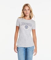 Aeropostale Crest Logo Flocked Graphic Tee