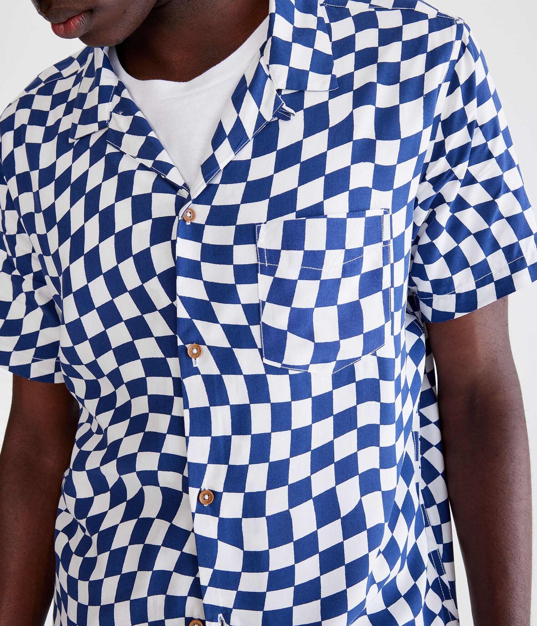 Checker Print Camp Shirt