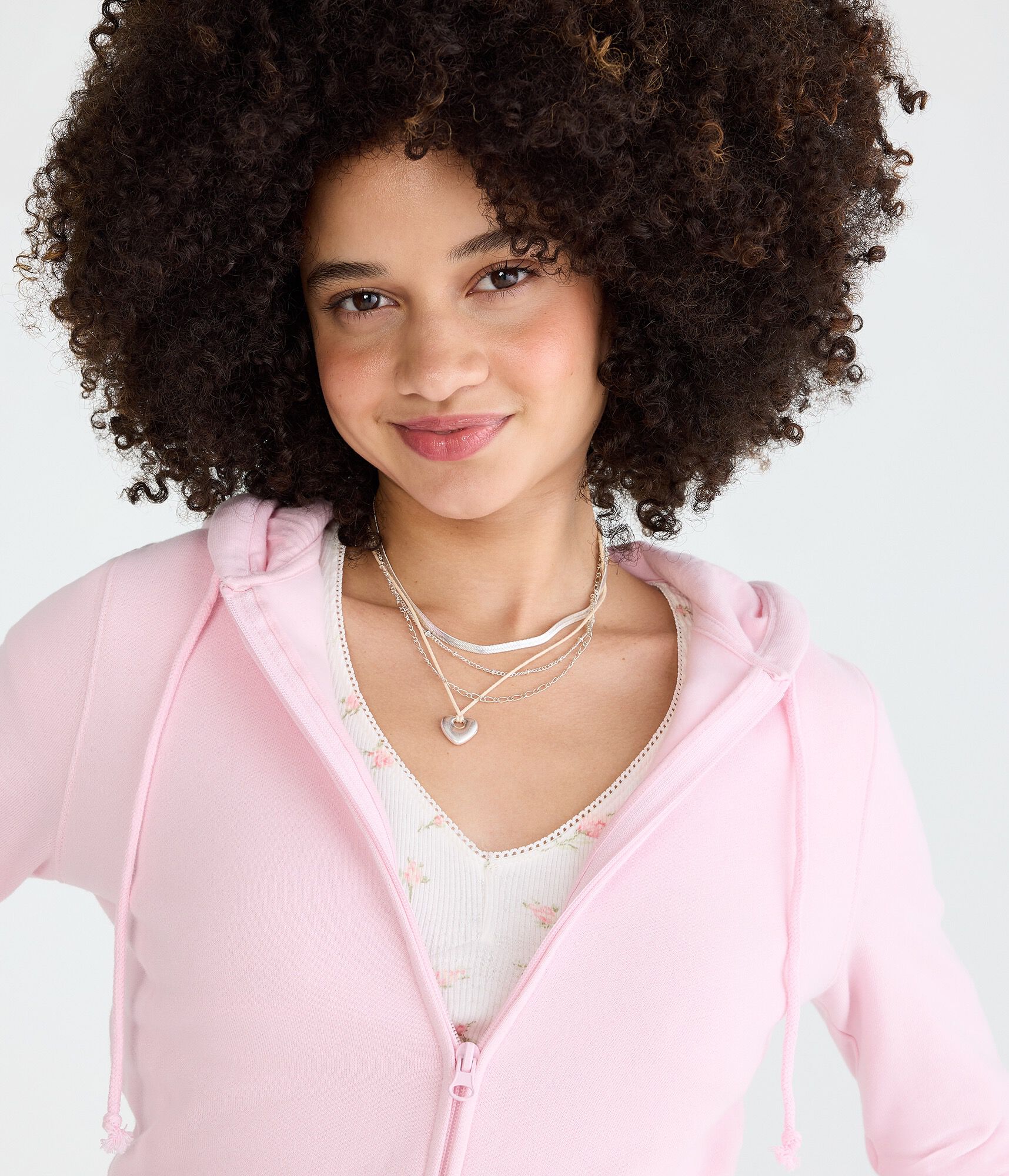 Cloud Soft Cropped Full-Zip Hoodie